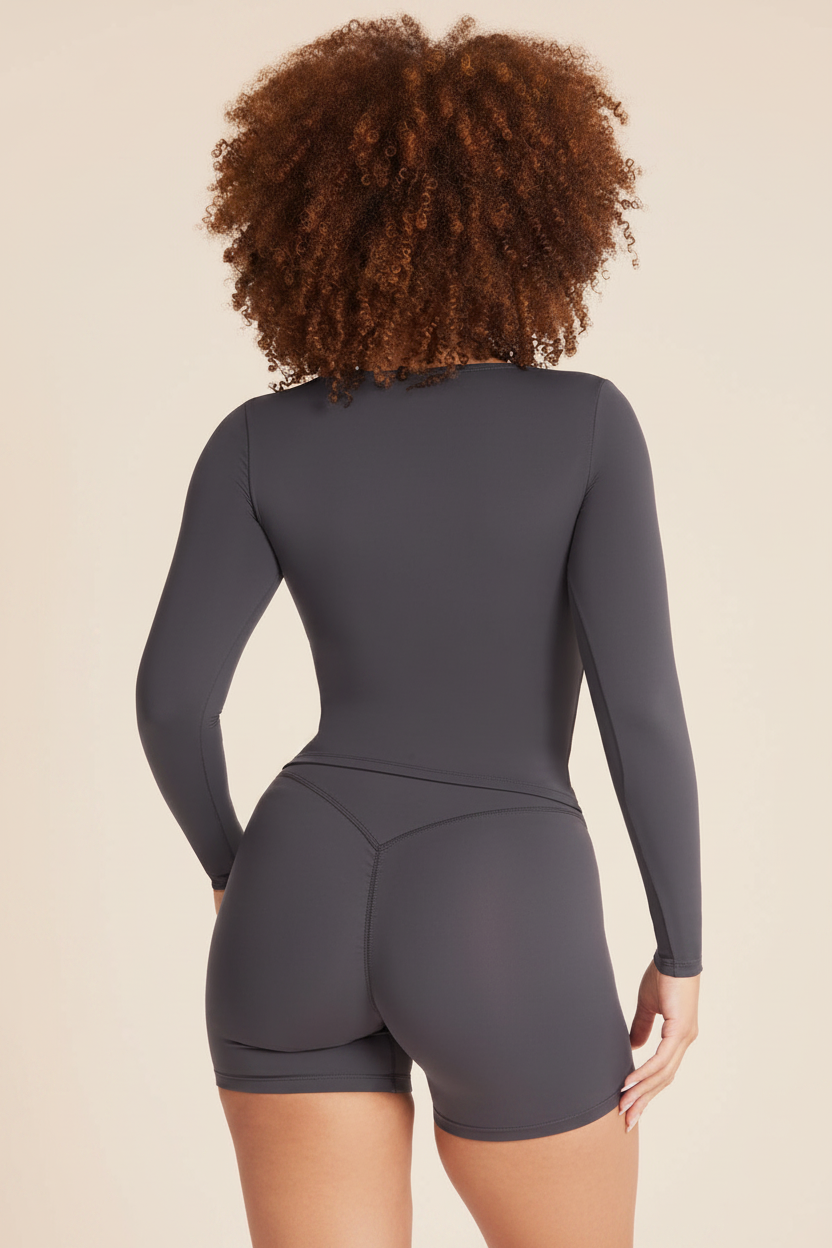 Top Lycra - Gris charbon